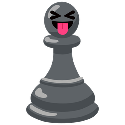 squinting face with tongue and chess pawn