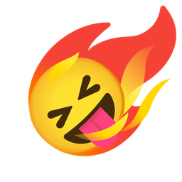 squinting face with tongue and comet