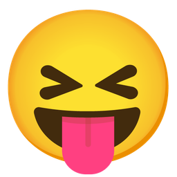 squinting face with tongue and confounded face