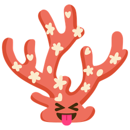 squinting face with tongue and coral