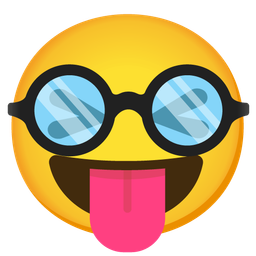 squinting face with tongue and disguised face