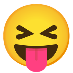 squinting face with tongue and expressionless face