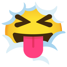 squinting face with tongue and face in clouds
