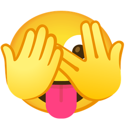 squinting face with tongue and face with peeking eye