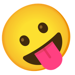 Squinting face with tongue and Face with tongue