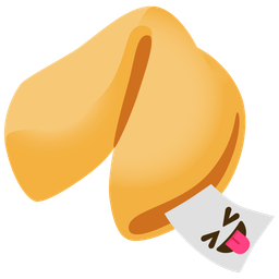 squinting face with tongue and fortune cookie