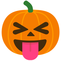 squinting face with tongue and jack-o-lantern