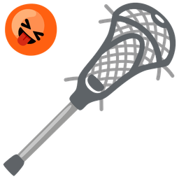 squinting face with tongue and lacrosse