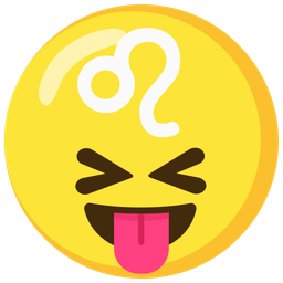 squinting face with tongue and Leo