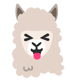 squinting face with tongue and llama