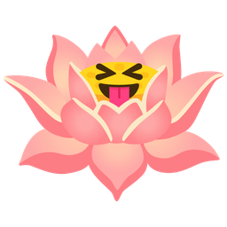 squinting face with tongue and lotus