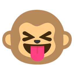 squinting face with tongue and monkey face