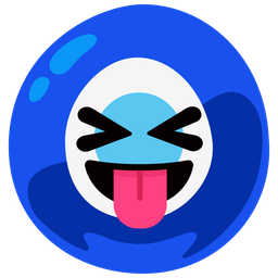 squinting face with tongue and nazar amulet