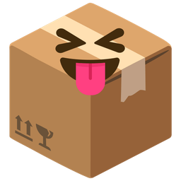 squinting face with tongue and package