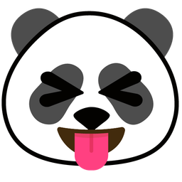 squinting face with tongue and panda