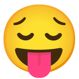 squinting face with tongue and pensive face
