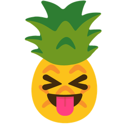 squinting face with tongue and pineapple