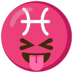 squinting face with tongue and Pisces