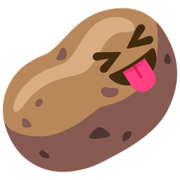 squinting face with tongue and potato