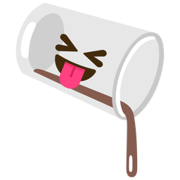 squinting face with tongue and pouring liquid