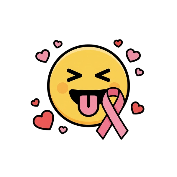 Squinting face with tongue and Reminder ribbon