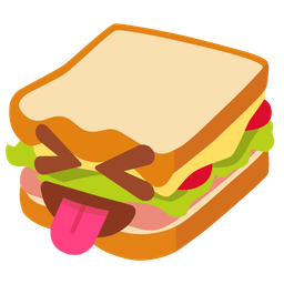 squinting face with tongue and sandwich