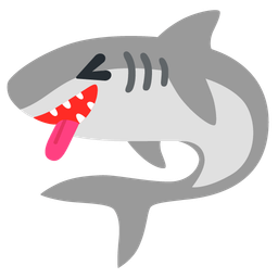 squinting face with tongue and shark