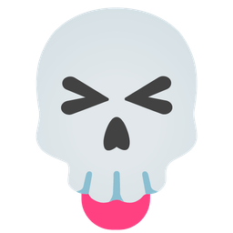 squinting face with tongue and skull