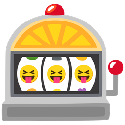 squinting face with tongue and slot machine