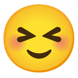 Squinting face with tongue and Smiling face