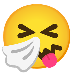 squinting face with tongue and sneezing face