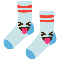 squinting face with tongue and socks