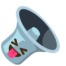 squinting face with tongue and speaker low volume