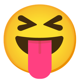 squinting face with tongue and squinting face with tongue