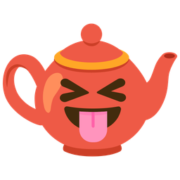 squinting face with tongue and teapot