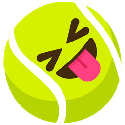 squinting face with tongue and tennis