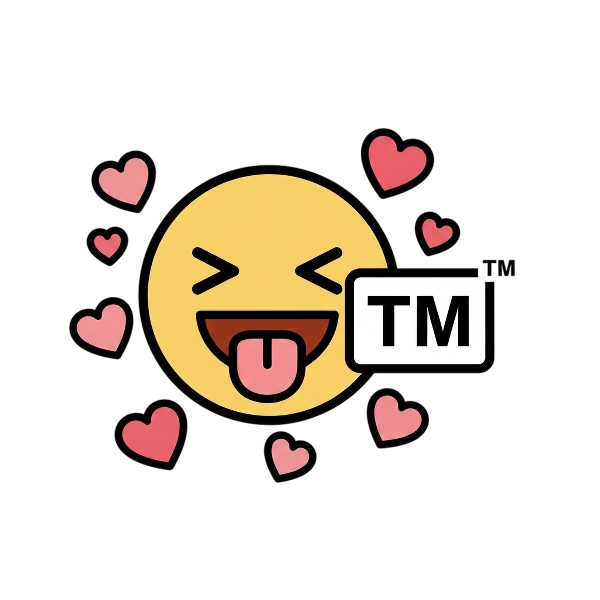 Squinting face with tongue and Trade mark