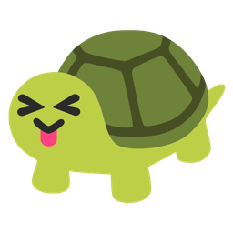 squinting face with tongue and turtle