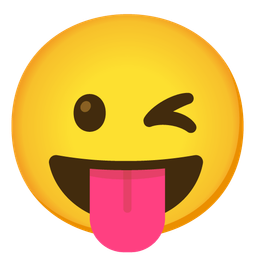 Squinting face with tongue and Winking face
