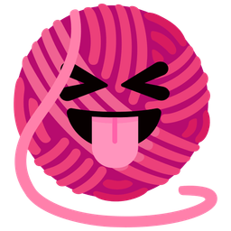 squinting face with tongue and yarn