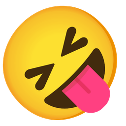 Squinting face with tongue and Zany face