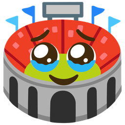 Stadium and Face holding back tears