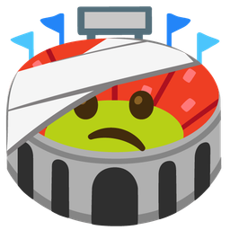 Stadium and Face with head-bandage