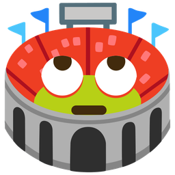 Stadium and Face with rolling eyes