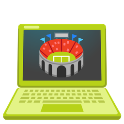 Stadium and Laptop