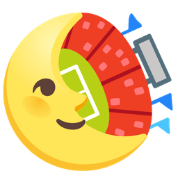 Stadium and Last quarter moon face