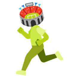 Stadium and Running shoe