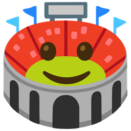 Stadium and Slightly smiling face