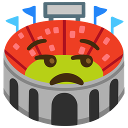 Stadium and Unamused face