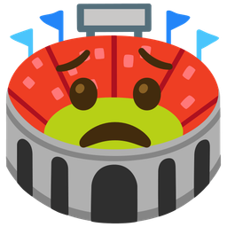 Stadium and Worried face